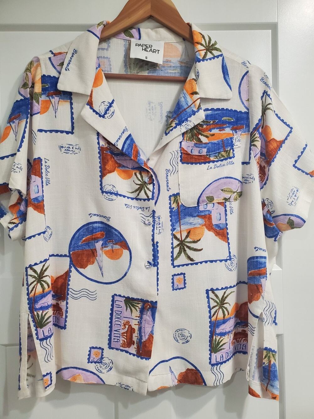 Paper Heart Loose Top Size Small